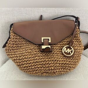 Michael Kors Raffia & Leather Bag